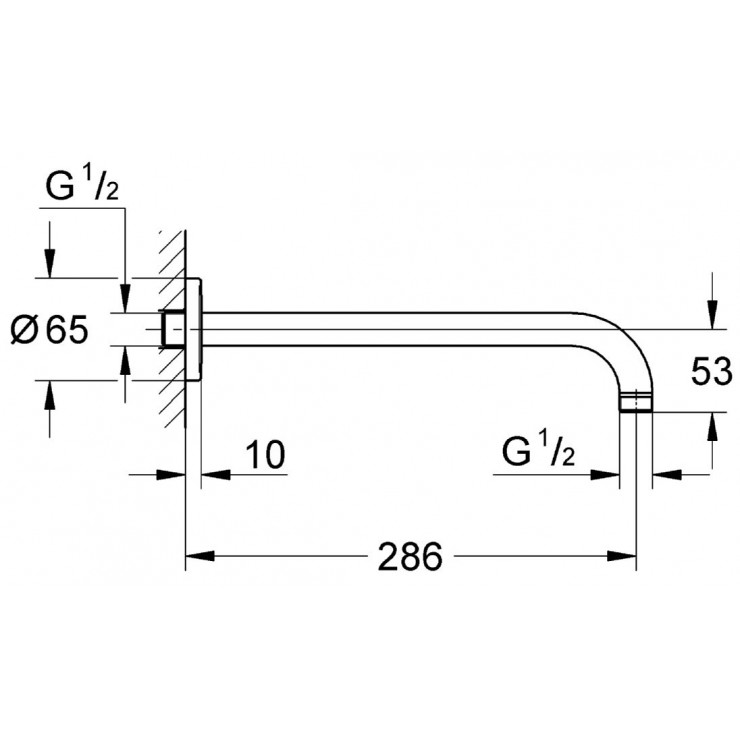 Thanh Treo Sen Grohe 28576000 Gắn Tường Tròn