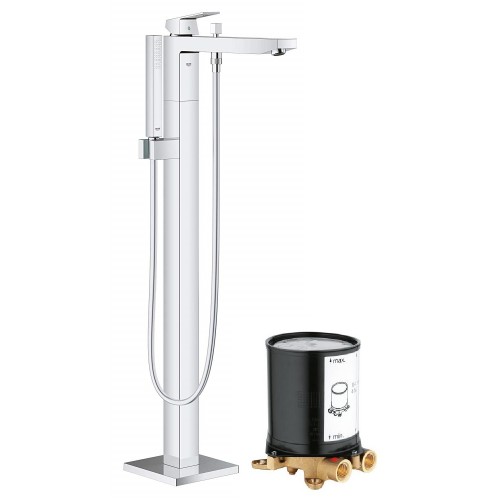 Bộ vòi xả bồn tắm Grohe 23672001 + 29086000 Eurocube đặt sàn - Tuấn Đức