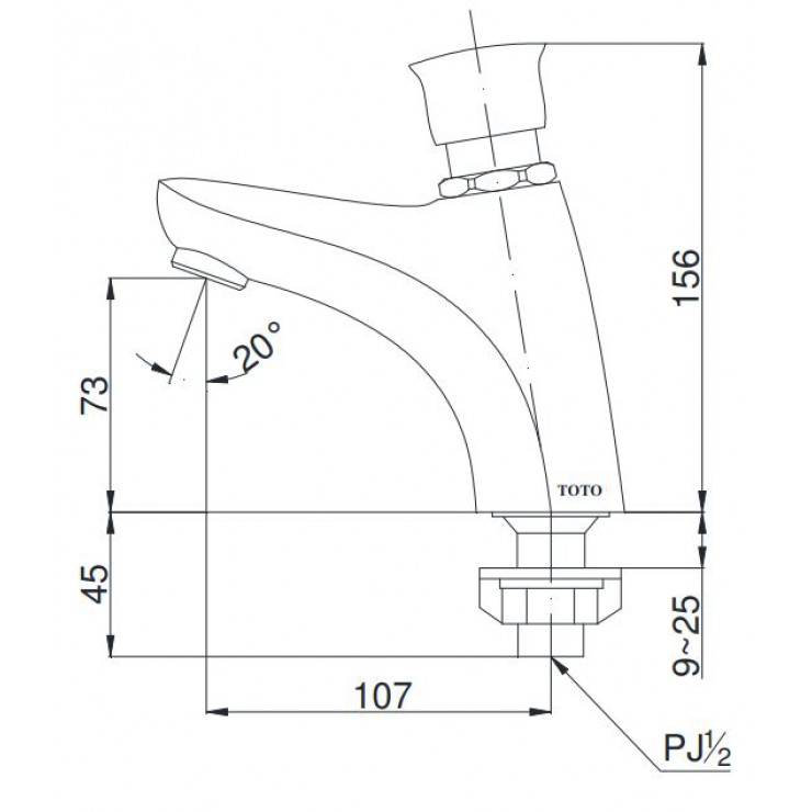 Vòi Bán Tự Động Lavabo TOTO TS100N