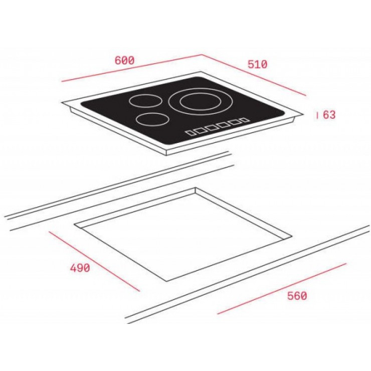 Bếp Hồng Ngoại Teka TR 6320 40239012 3 Vùng Nấu