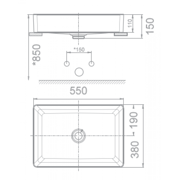 Chậu Rửa Đặt Bàn American WP-F412 Acacia E Supasleek