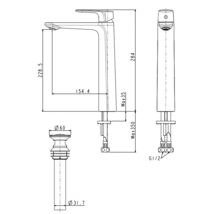 Vòi Lavabo American Standard WF-1702 Signature Thân Cao