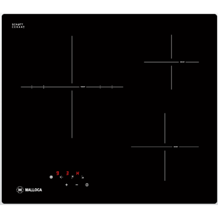 Bếp Điện Hồng Ngoại Malloca MR 593 Có 3 Vùng Nấu