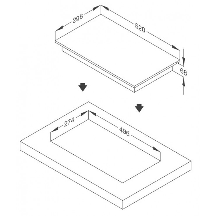 Bếp Điện Từ Malloca MDI 302 Mặt Kính 2 Bếp Domino