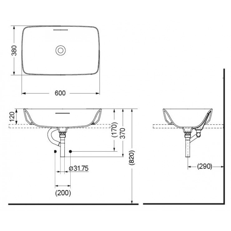 Chậu Rửa Lavabo TOTO PJS06WE#MW Đặt Bàn Trắng Mờ