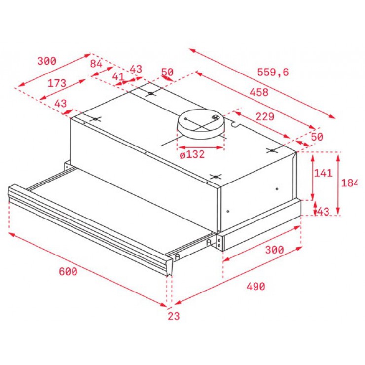 Máy Hút Mùi Teka CNL 6400 40436800 âm tủ