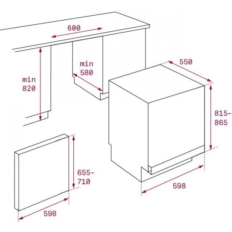 Máy Rửa Chén Teka DW8 55 FI 40782132 Âm Toàn Phần