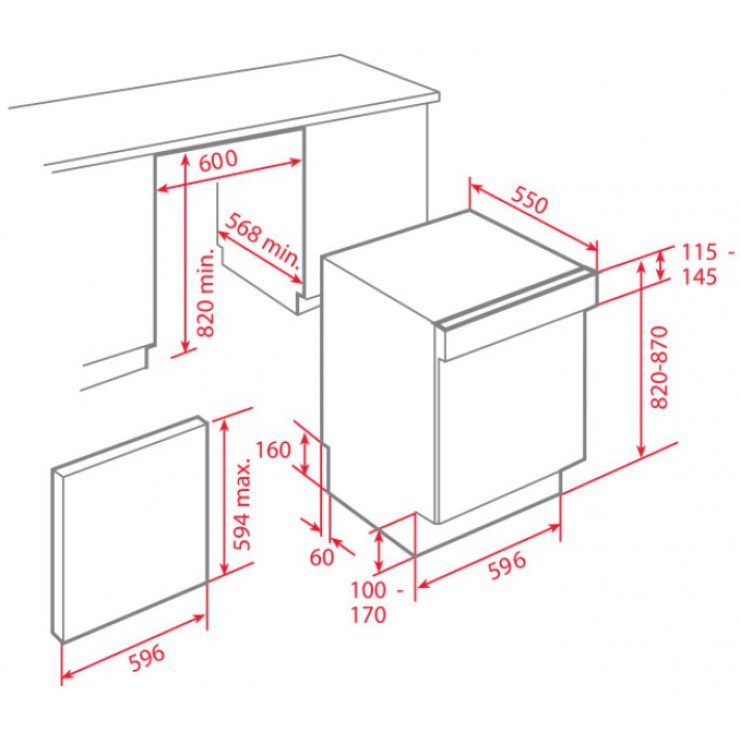 Máy Rửa Chén Teka DW9 55 S 40716140 Bán Âm