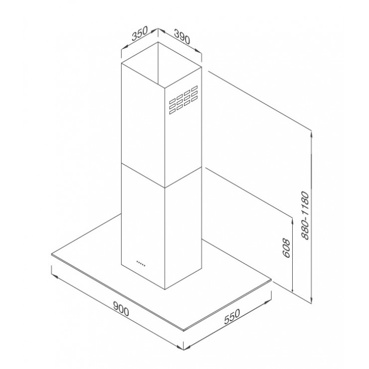 Máy Hút Khói Khử Mùi Malloca MC-9053 ISLA Đảo