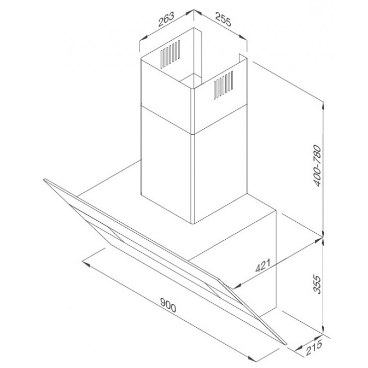 Máy Hút Khói Khử Mùi Malloca MC-9003 Áp Tường Nghiêng