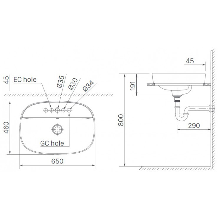 Chậu Rửa Lavabo Inax AL-652V Đặt Bàn AquaCeramic