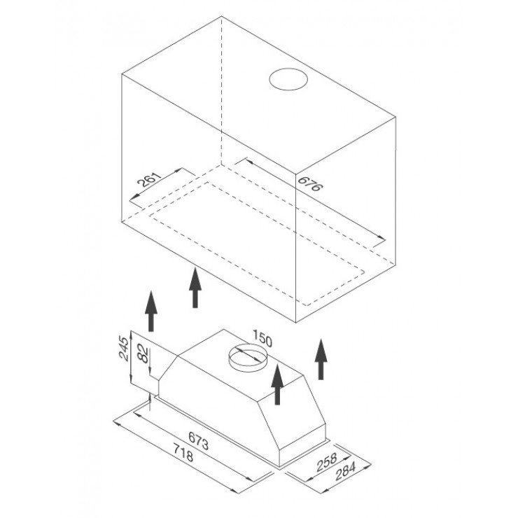 Máy Hút Khói Khử Mùi Malloca VISSO-K7205 Âm Tủ