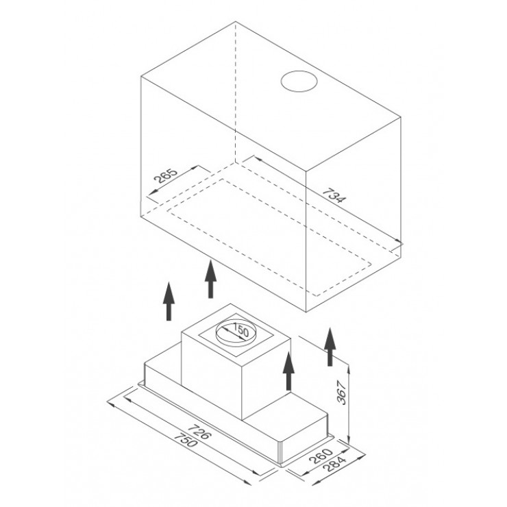 Máy Hút Khói Khử Mùi Malloca HJ-168 Âm Tủ