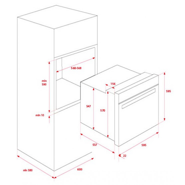 Lò Nướng Teka IOVEN INOX 41560160 Lắp Âm