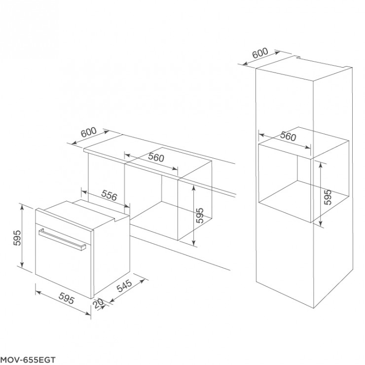 Lò Nướng Điện Malloca MOV-655EGT Âm Tủ