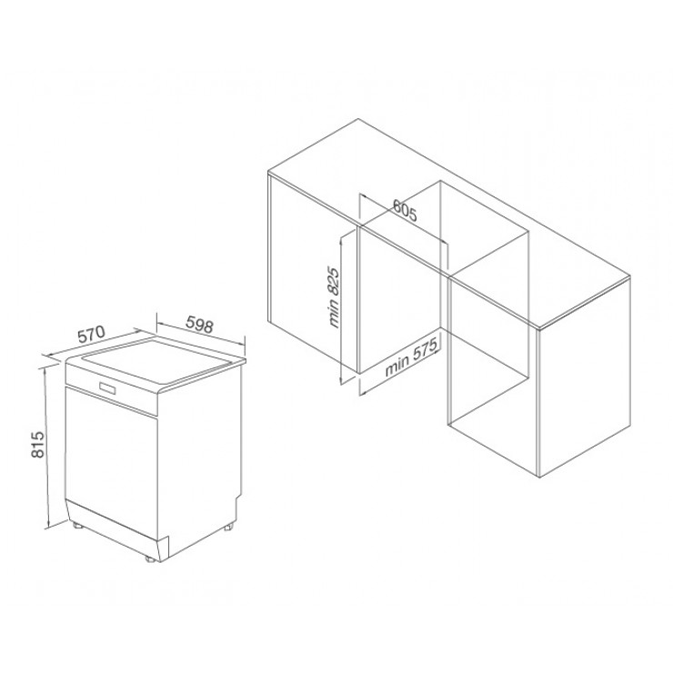 Máy Rửa Chén Malloca WQP12-J7309K E5 Âm Tủ