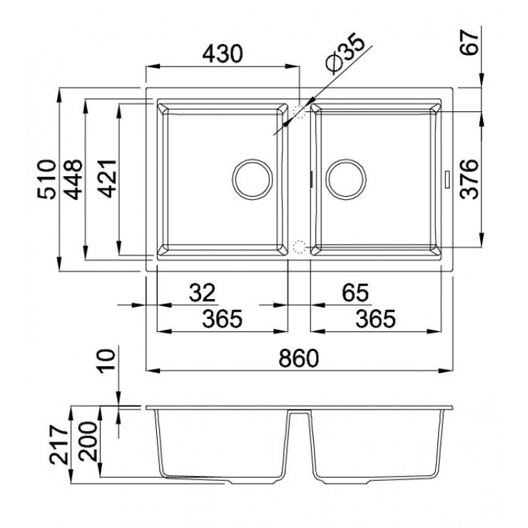 Bồn Rửa Chén Malloca BIANCO K-45062 Đá