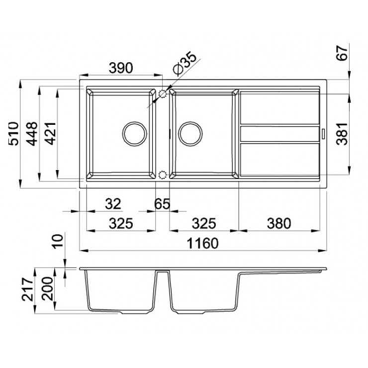 Chậu Đá Rửa Chén Malloca TORTORA K-50043