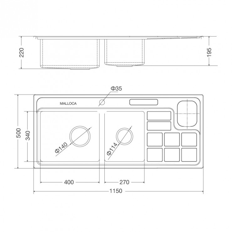 Chậu Rửa Chén Malloca MS 8817 Inox 304