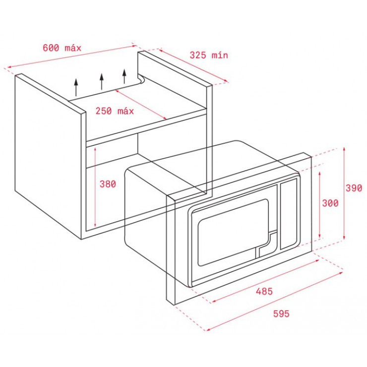 Lò Vi Sóng Teka MS 620 BIS 40584010 Kết Hợp Nướng