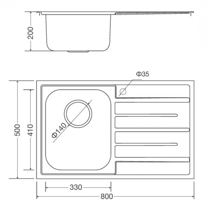 Chậu Rửa Malloca MS 1017 NEW Inox 304