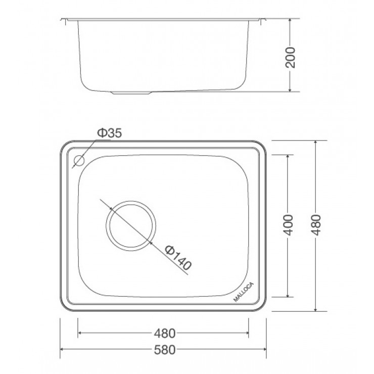 Chậu Rửa Malloca MS 1023 Inox 304