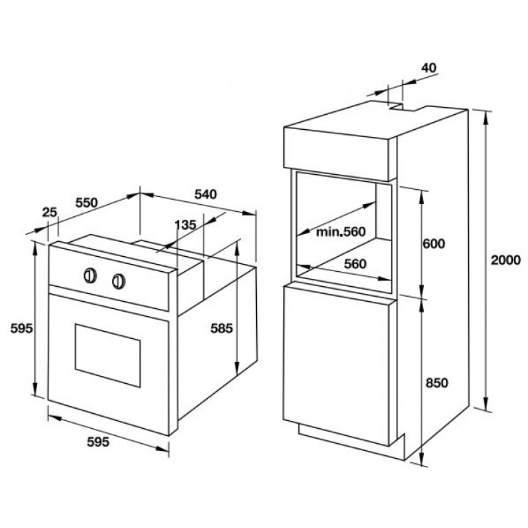 Lò Nướng Hafele HO-T60C 535.02.721 Lắp Âm