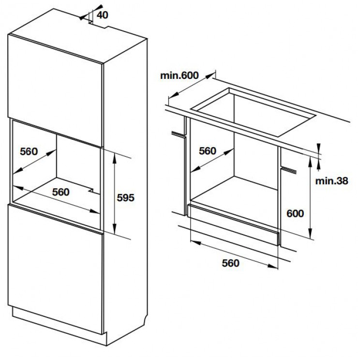 Lò Nướng Hafele HO-KT60J 535.62.511 Lắp Âm