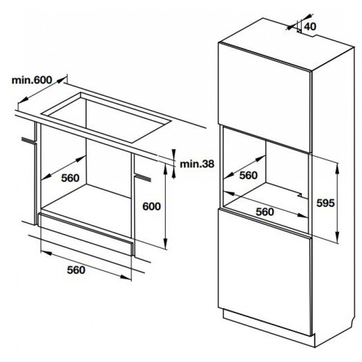 Lò Nướng Hafele HO-K60B 534.05.581 Lắp Âm