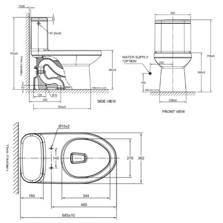 Bồn Cầu American Standard 2045-WT Dòng Cadet