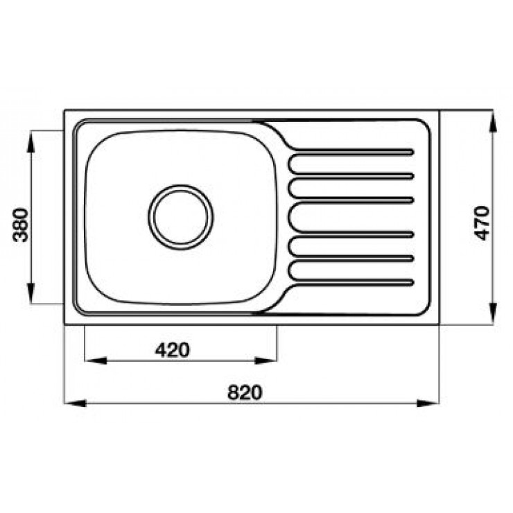 Chậu Bếp Hafele HS19-SSD1R60 567.23.093 Một Hộc Inox 304