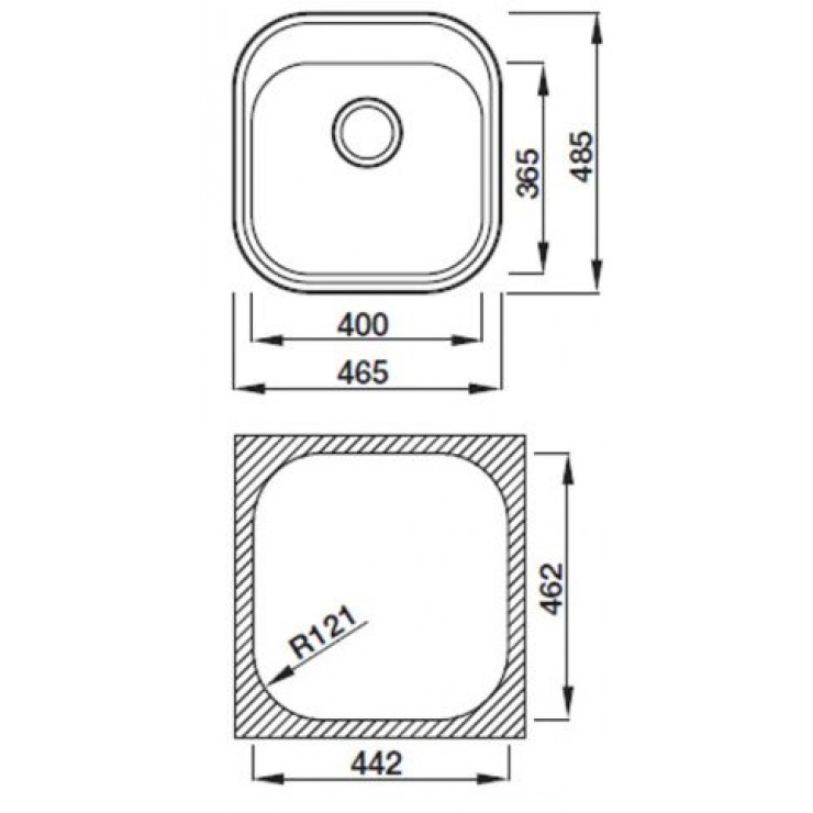 Chậu Bếp Hafele HS19-SSN1R50 567.23.083 Một Hộc Inox 304