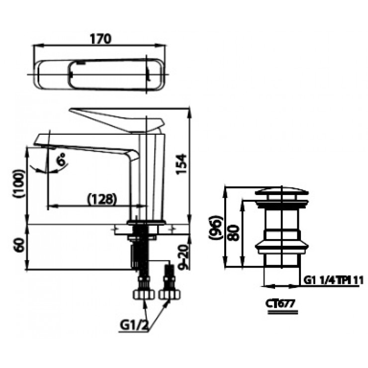 Vòi Lavabo COTTO CT2301A Xposh Nóng Lạnh