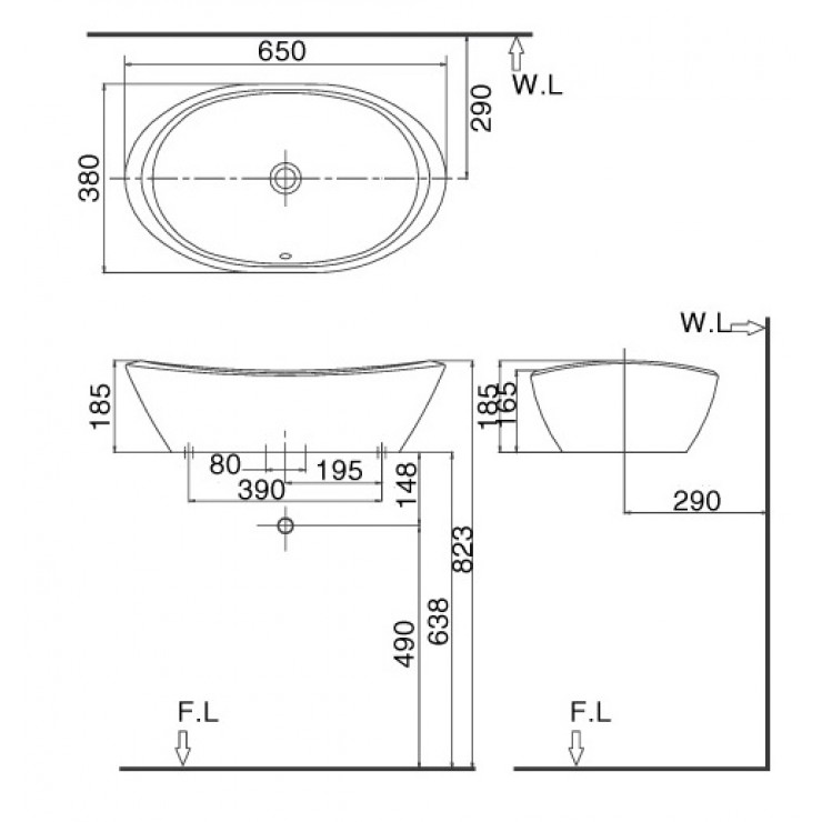 Chậu Rửa Mặt Lavabo Inax AL-465V Đặt Bàn AquaCeramic