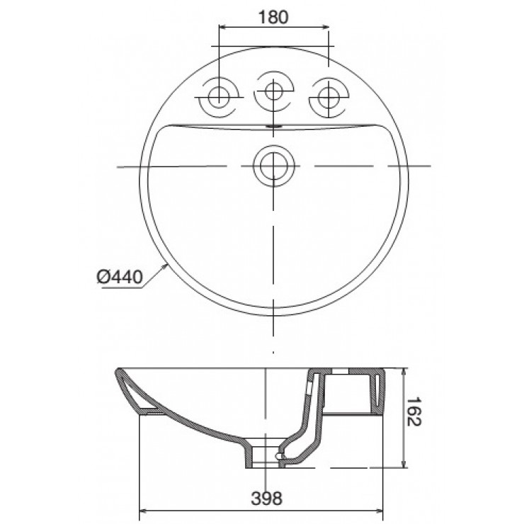 Chậu Rửa Lavabo Viglacera V26 Đặt Bàn