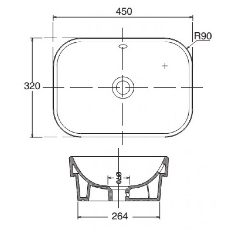 Chậu Rửa Lavabo Viglacera V27 Đặt Bàn