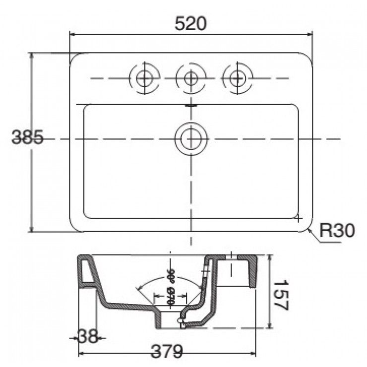 Chậu Rửa Lavabo Viglacera V29 Đặt Bàn