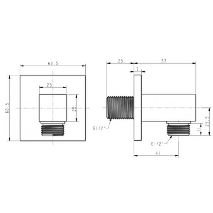 Co Nối American Standard FFAS9142 EasySET Vuông