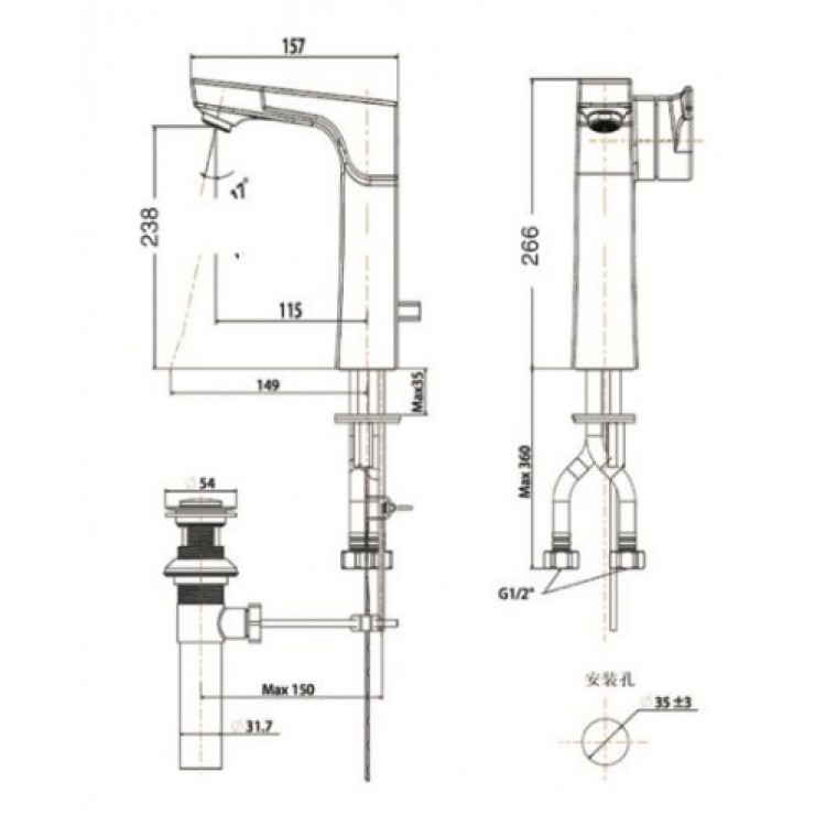 Vòi Lavabo American Standard WF-0802 La Moda Nóng Lạnh