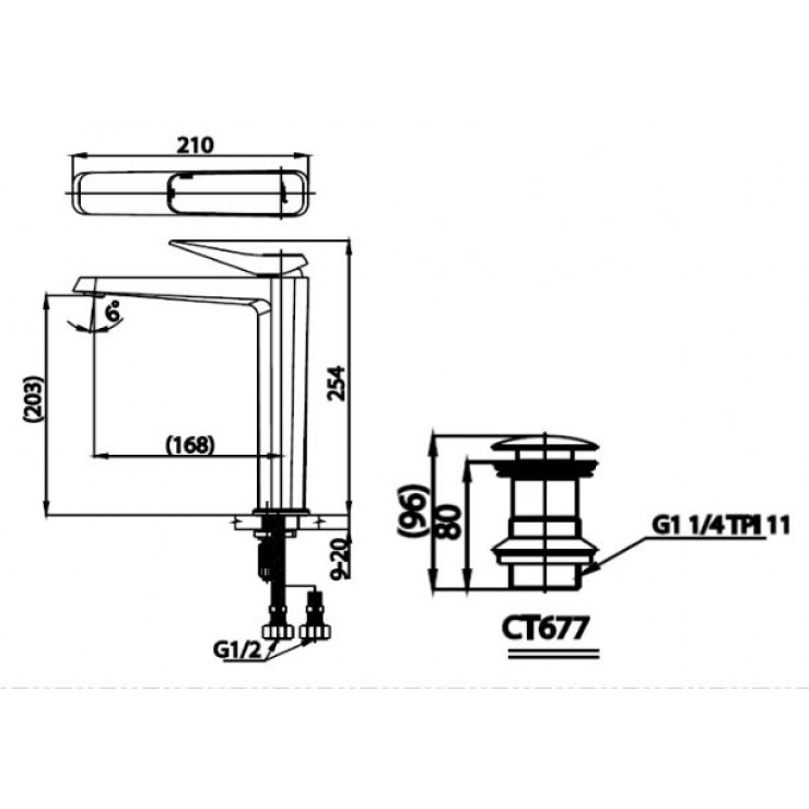 Vòi Lavabo COTTO CT2302AY Xposh Nóng Lạnh