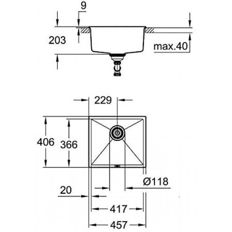 Bồn Rửa Chén Grohe K700 31653AT0 Composite