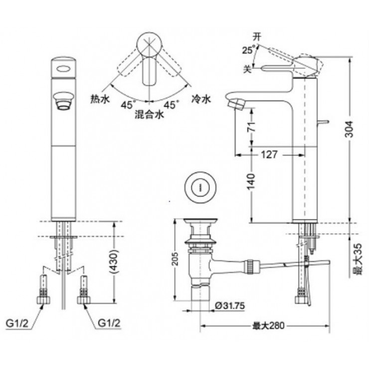 Vòi Gật Gù Nóng Lạnh TOTO DL342-1 Cổ Cao