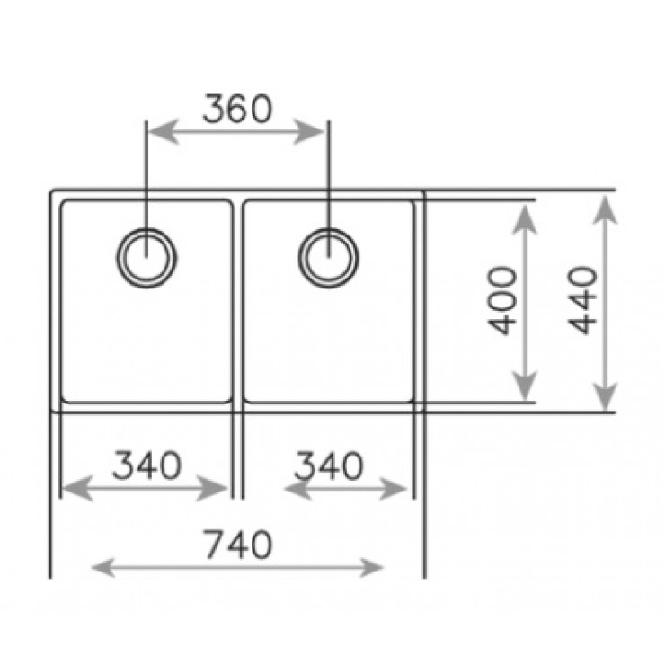 Bồn Rửa Chén Teka Be Linea RS15 2B 740 115030007 AISI 304