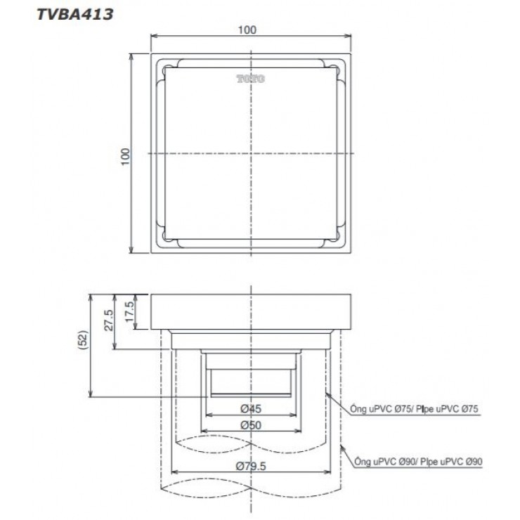 Phểu Thoát Sàn TOTO TVBA413