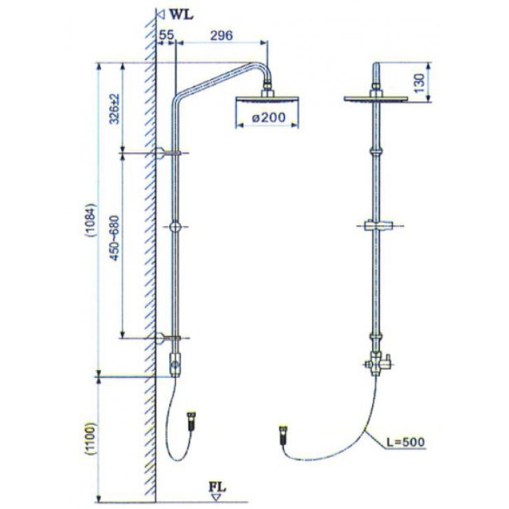 Thân Sen Cây INAX BFV-CL1 Tắm Đứng