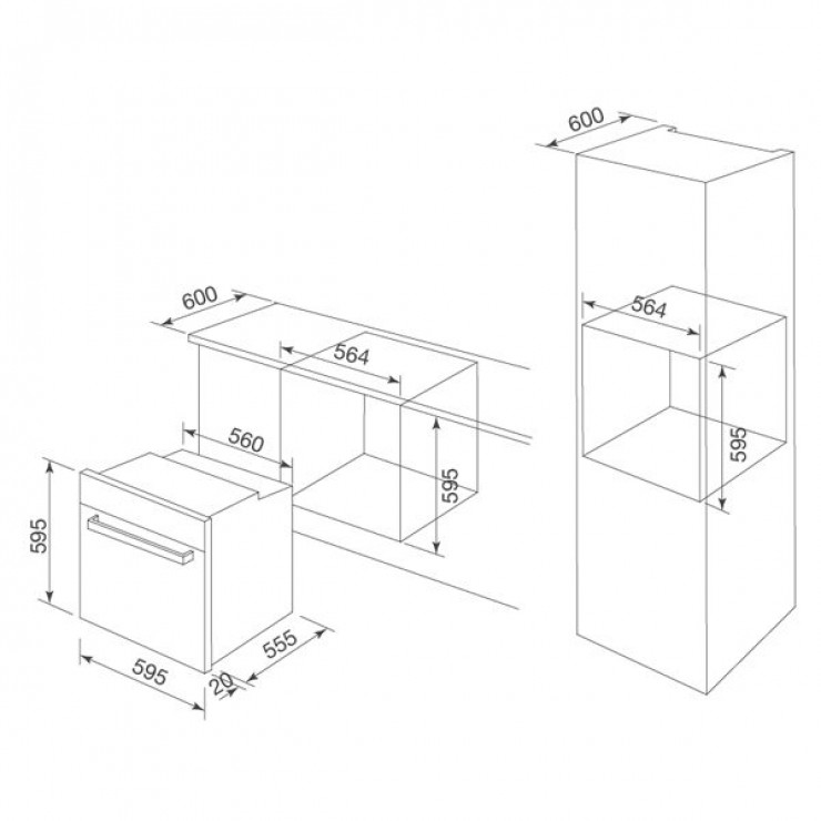 Lò Nướng Điện Malloca MOV-72 PYRO Âm Tủ