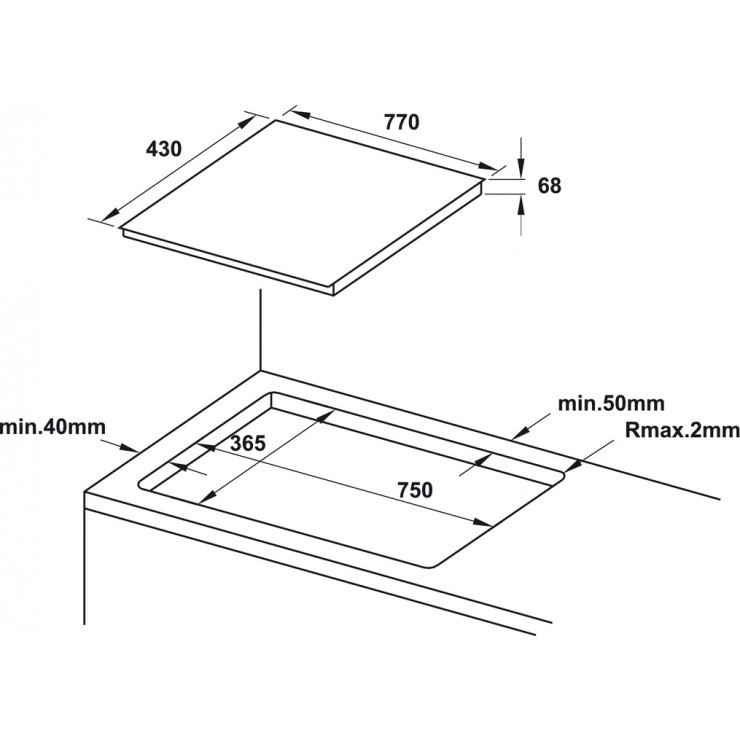 Bếp Điện Từ Hafele HC-IF77D 536.61.665 3 Vùng Nấu