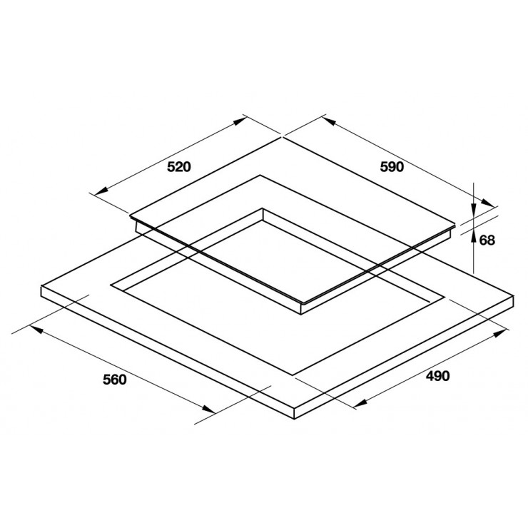 Bếp Điện Từ Hafele HC-I603D 536.61.631 3 Vùng Nấu