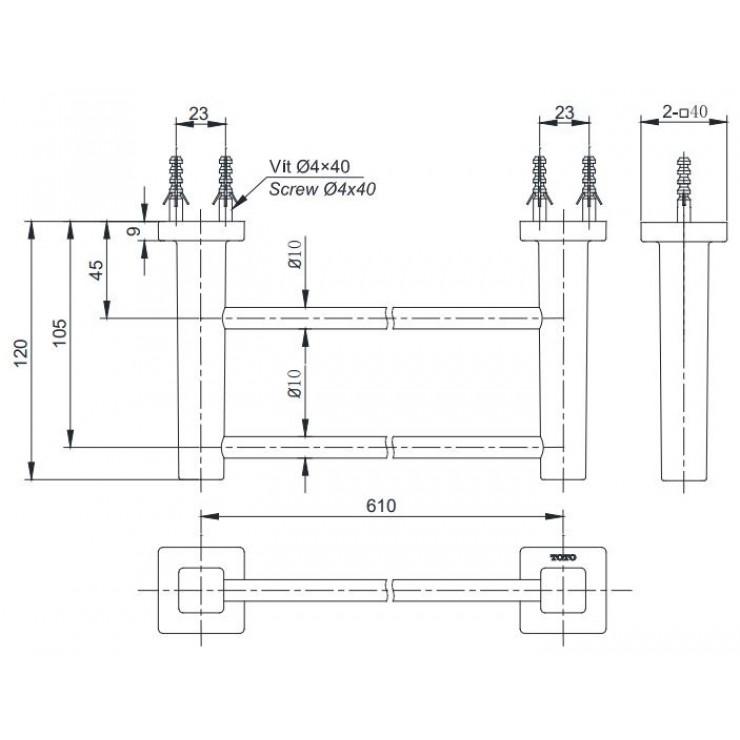 Thanh Treo Khăn TOTO YT408W6V