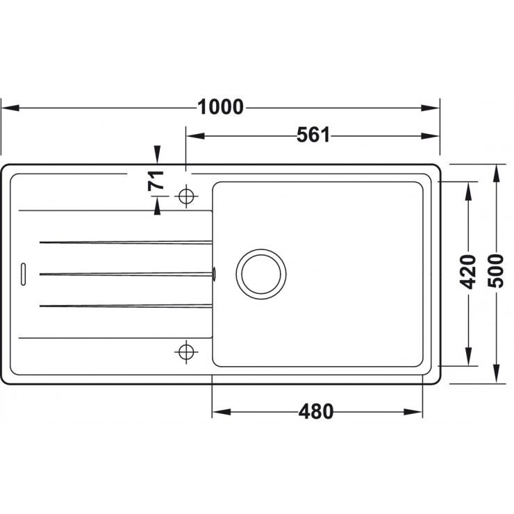 Chậu Rửa Chén Đá Hafele HS-GSD10050 570.32.330 Antonius Màu Đen